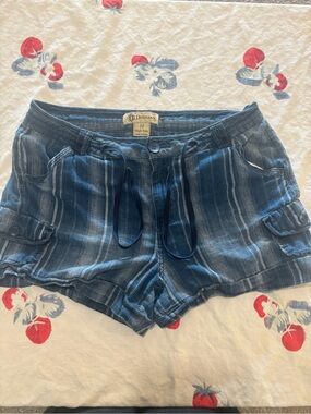 Democracy Blue Striped Women's Cargo Shorts